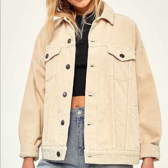 Euc Bdg Cream Corduroy Jacket 